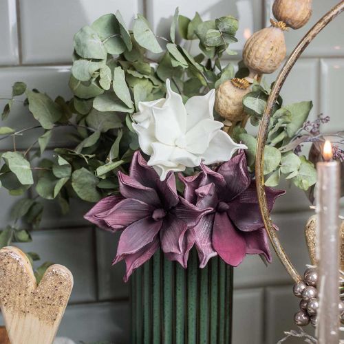 Floristik24 Magnolia kunstbloem wit op een stokje Ø10cm Foam 6st