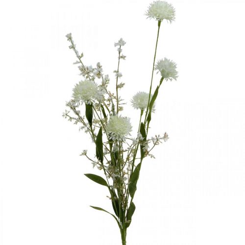 Floristik24 Kunstmatige Weide Bloem Witte Zijde Bloem Boeket Kunstbloemen