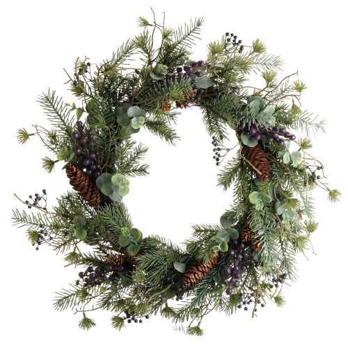Kunstmatige Adventskrans decoratieve krans paarse bessen Ø45cm