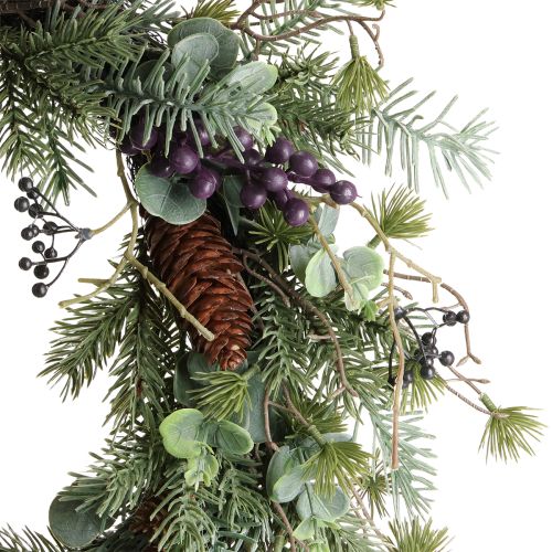 Artikel Kunstmatige Adventskrans decoratieve krans paarse bessen Ø45cm