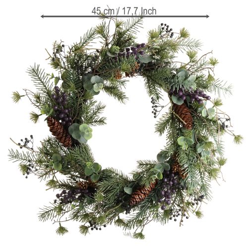 Artikel Kunstmatige Adventskrans decoratieve krans paarse bessen Ø45cm