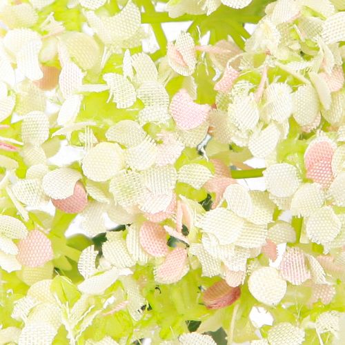 Floristik24 Kunstbloemenkrans mini tafeldecoratie wit roze Ø12cm 6 st