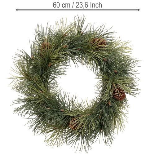 Kunstmatige dennenkrans met dennenappels, 60 cm | Floristik24.nl
