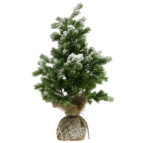Floristik24 Mini Kunstkerstboom in Zak Sneeuw Ø32cm H55cm