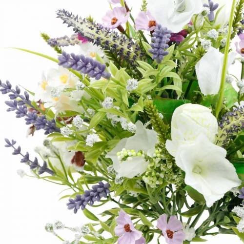 Floristik24 Kunstmatig boeket, tafeldecoratie, zijden bloemen, kleurrijk lenteboeket