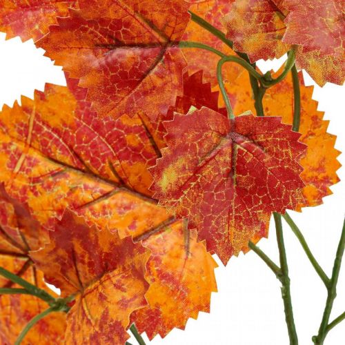 Kunstmatige Wijnbladeren Rood Oranje Groen Kunstplanten 63cm 3st