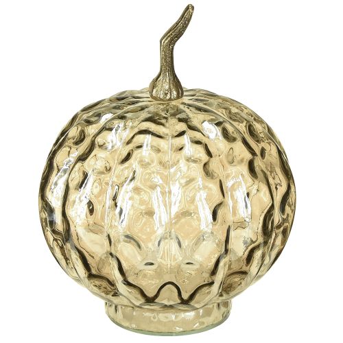 Floristik24 Pompoendecoratie glas glazen pompoen tafeldecoratie herfst Ø14cm H19cm