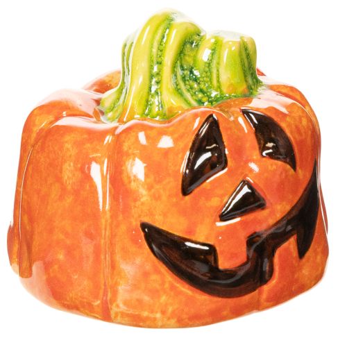 Decoratief keramisch pompoenfiguurtje voor de herfst en Halloween, 8 cm kopen | Floristik24.nl