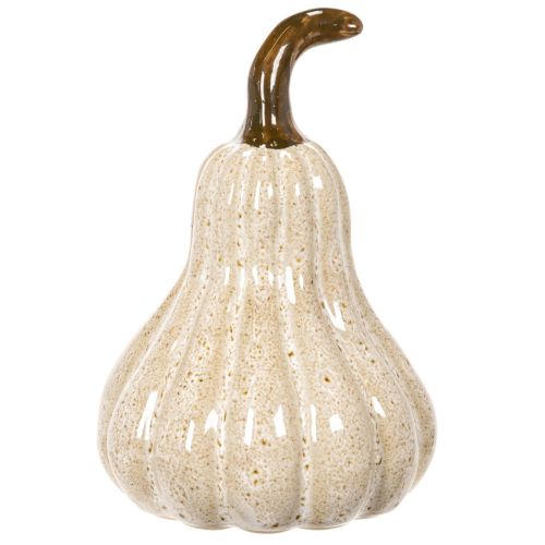 Decoratieve keramische pompoen, herfsttafeldecoratie, 12 cm | Floristik24.nl