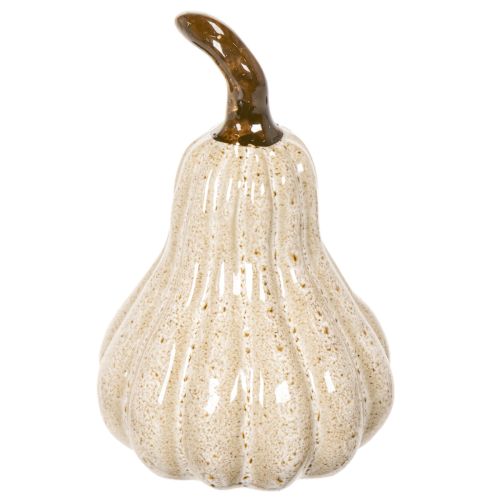Decoratieve keramische pompoen, herfsttafeldecoratie, 12 cm | Floristik24.nl