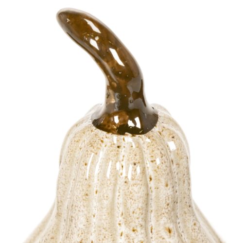 Decoratieve keramische pompoen, herfsttafeldecoratie, 12 cm | Floristik24.nl