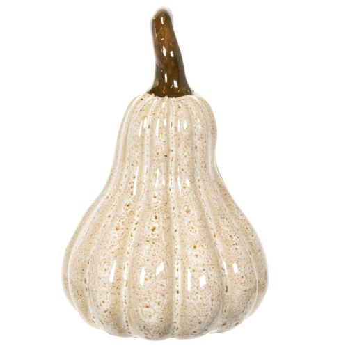 Decoratieve keramische pompoen, herfsttafeldecoratie, 12 cm | Floristik24.nl