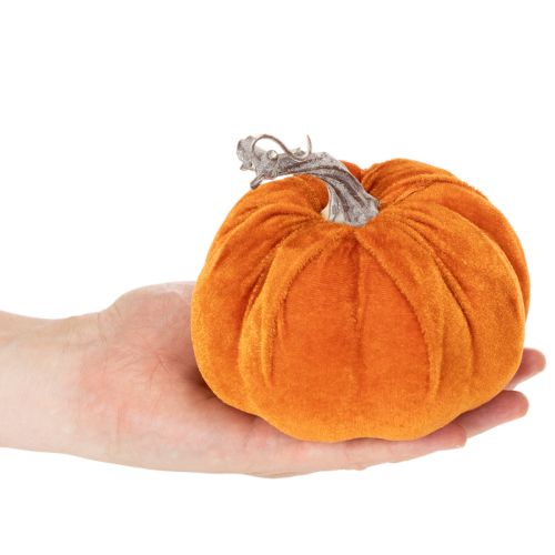 Stoffen pompoen als tafeldecoratie, herfstdecoratie, 13 cm, 3 stuks | Floristik24.nl