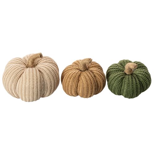 Decoratieve gebreide pompoenen, herfstdecoratie, 10 cm, 6 stuks | Floristik24.nl