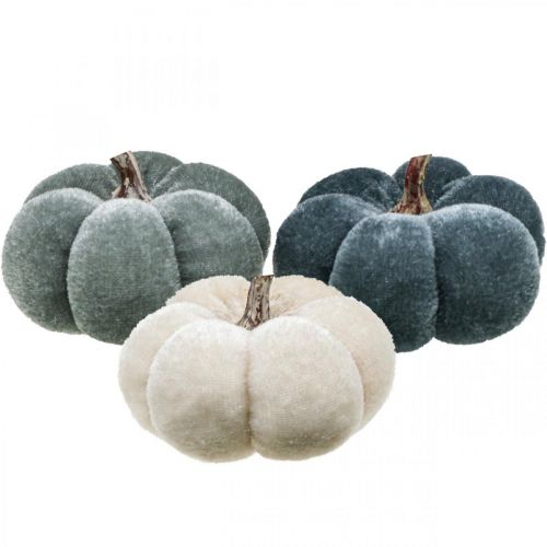 Floristik24 Tafeldecoratie herfstdecoratie pompoen zachtgrijs beige Ø6,5cm 9st