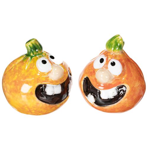 Decoratieve pompoenfiguurtjes als leuke herfstdecoratie, 6 cm, 2 stuks kopen | Floristik24.nl
