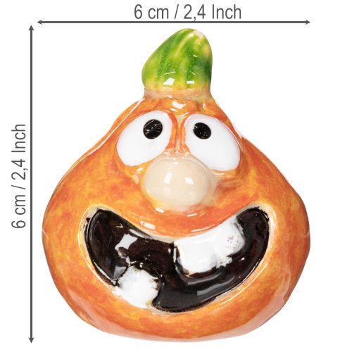 Decoratieve pompoenfiguurtjes als leuke herfstdecoratie, 6 cm, 2 stuks | Floristik24.nl
