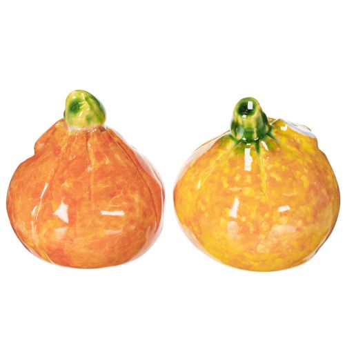 Decoratieve pompoenfiguurtjes als leuke herfstdecoratie, 6 cm, 2 stuks | Floristik24.nl