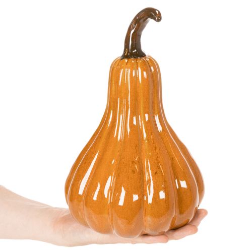 Keramische pompoen als herfsttafeldecoratie, 26 cm | Floristik24.nl