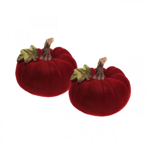 Floristik24 Deco pompoen rood tafeldecoratie herfst polyresin 10,5×9cm 2st