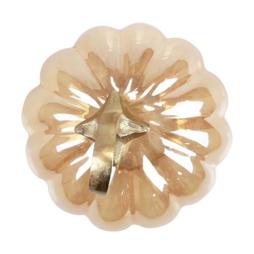 Artikel Pompoen decoratie glas glazen pompoen tafeldecoratie oranje Ø14cm H18cm