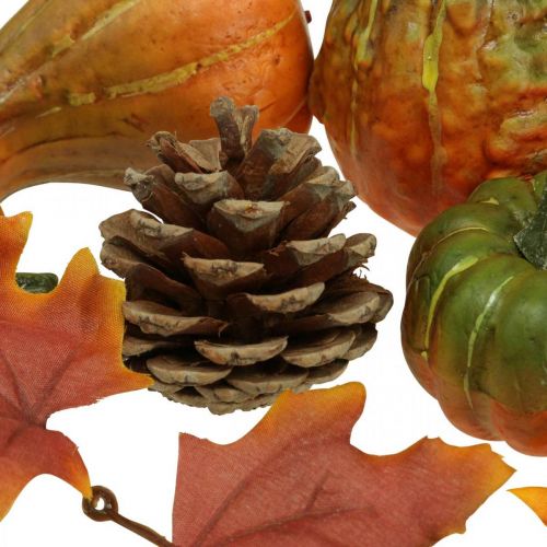 Floristik24 Pompoen deco kegels herfstbladeren herfstdecoratie set 5-11cm