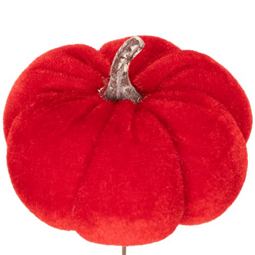 Decoratieve pompoen op draad, herfstdecoratie, fluweel, driekleurige set, 8 cm, 9 stuks | Floristik24.nl