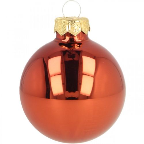Floristik24 Kerstballen glas roest rood mat glanzend Ø5.5cm 26st