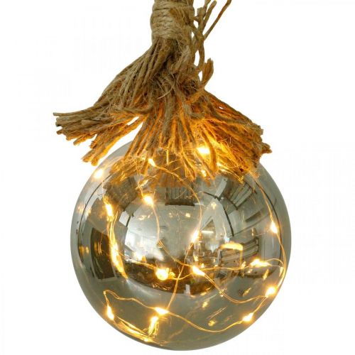 Floristik24 LED bal binnen Ø10cm getint 15L warm witte timer