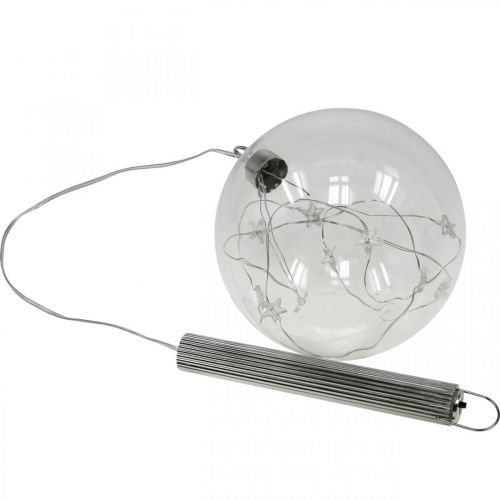 Floristik24 Kerstbal LED bol Ø12cm 15L binnen warm wit timer