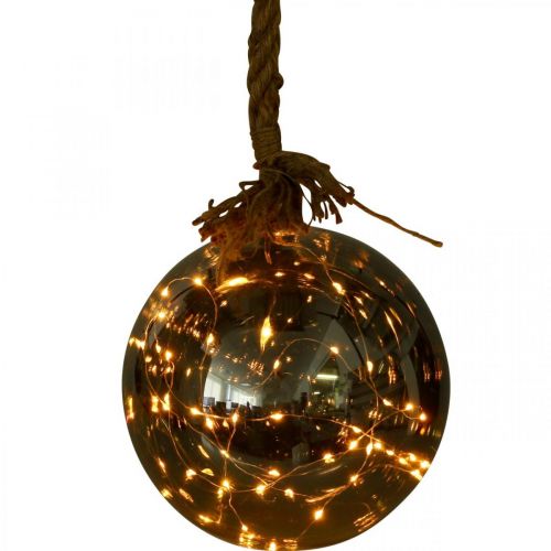 Floristik24 LED bal binnen Ø20cm getinte 40L warm witte timer