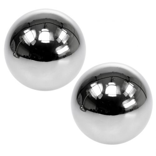 Decoratieve ballen RVS Ø11cm 2 st