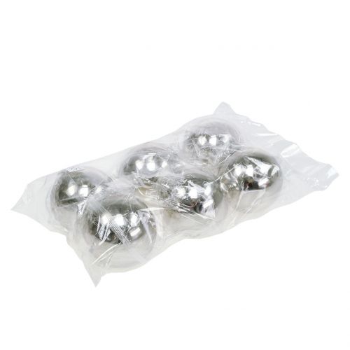 Artikel RVS bollen decoratie Ø8cm 6 st