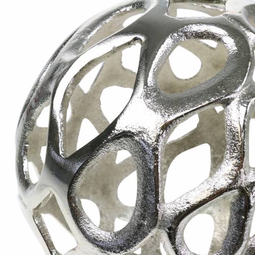 Floristik24 Decoratieve bal opengewerkt metaal zilver Ø20cm