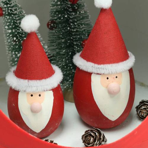 Artikel Kerstbal om Kerstmannen op te hangen en LED rood Ø20cm voor batterijen