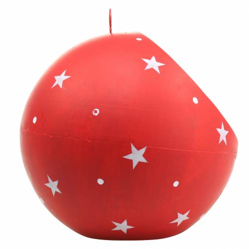 Artikel Kerstbal om Kerstmannen op te hangen en LED rood Ø20cm voor batterijen