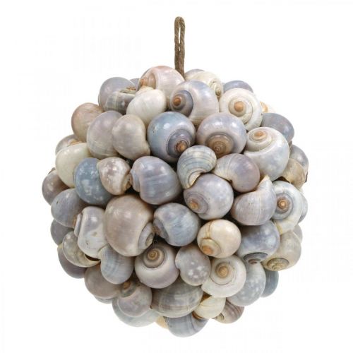 Floristik24 Decoratiebal zeeslakkenhuis bal naturel decoratie maritiem Ø19cm