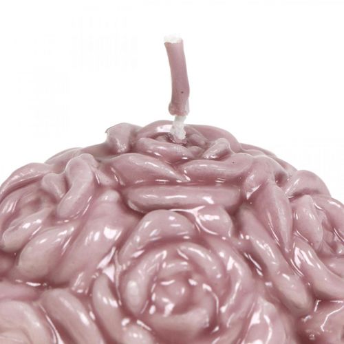 Artikel Bolkaars rozen Ronde kaars roze kaarsdecoratie Ø7cm