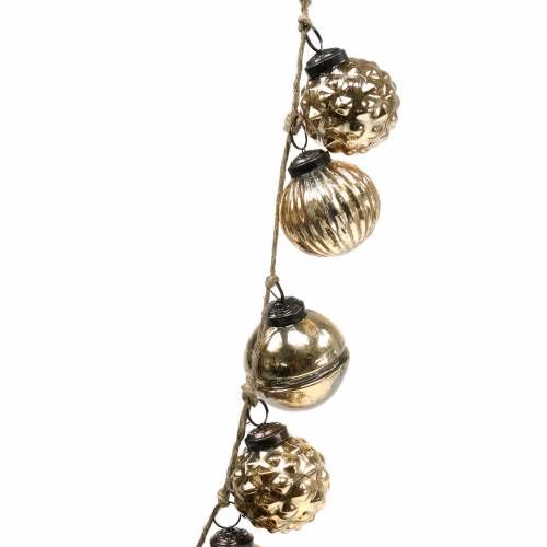 Floristik24 Kerstversieringsslinger kerstboomballen goud 120cm