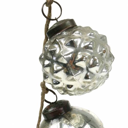 Floristik24 Kerstslinger Kerstboomballen champagne 120cm