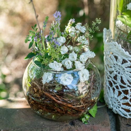 Artikel Ball Vaas Glas Mini Vaas Rond Glas Decoratie H8cm Ø7cm