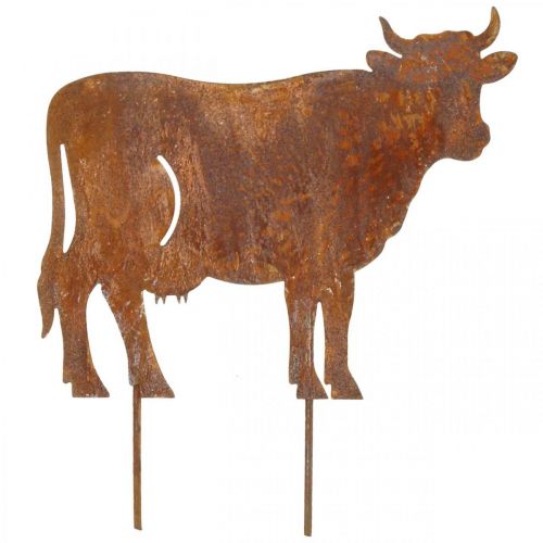Floristik24 Koeien, metalen plug koe, tuindecoratie, patina L14.5/19/24cm set van 3