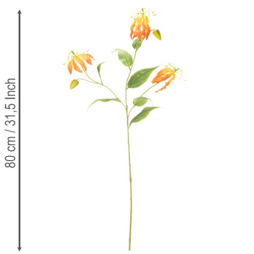 Kunstmatige Gloriosa oranje bloem met lange stelen voor vazen 80cm 3 stuks | Floristik24.nl
