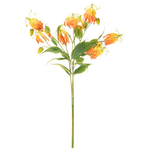 Kunstmatige Gloriosa oranje bloem met lange stelen voor vazen 80cm 3 stuks | Floristik24.nl