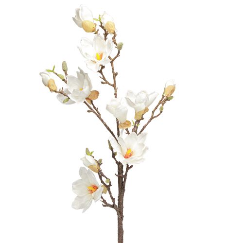Kunstbloem Magnolia Tak Bloesems Ø2–10cm Crème L105cm