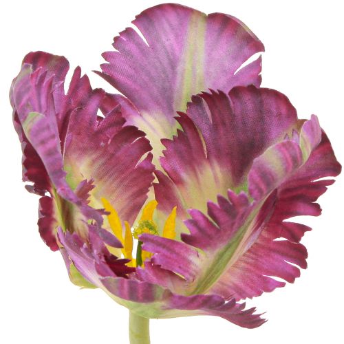 Artikel Kunstbloem papegaaitulp kunstdecoratietulp paars 63cm