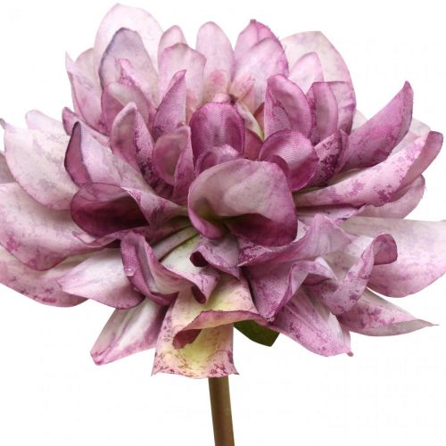 Artikel Kunstbloem Dahlia Paarse zijden bloem en knop H57cm