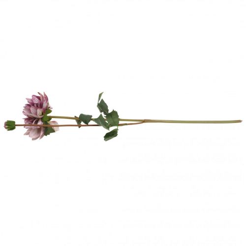 Artikel Kunstbloem Dahlia Paarse zijden bloem en knop H57cm