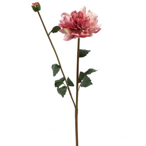 Floristik24 Kunstbloem dahlia roze bloesem met knop H57cm