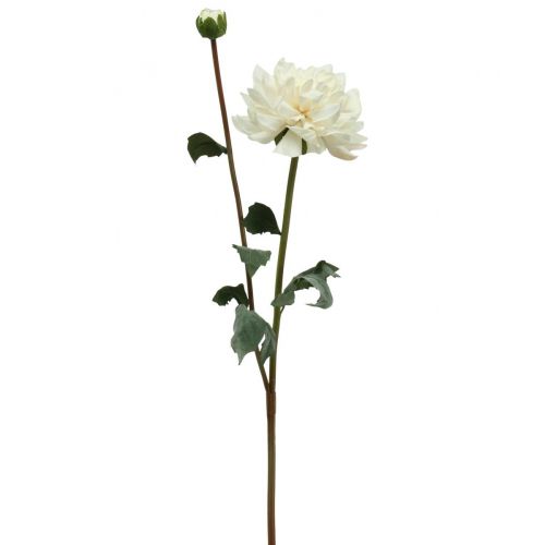 Floristik24 Kunstbloem Dahlia Wit Kunstbloem met knop H57cm